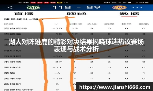 湖人对阵雄鹿的精彩对决结果揭晓球迷热议赛场表现与战术分析